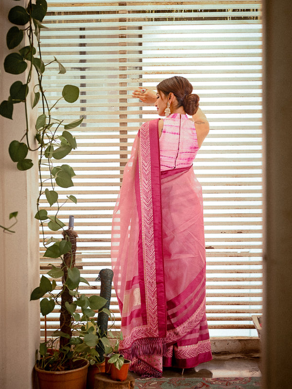 A Dainty Kora Banarasi Saree that Exudes a Serene Charm
