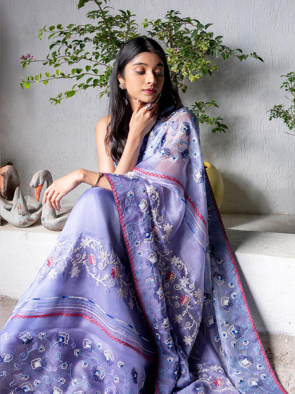 LAVENDER BLOSSOM SAREE