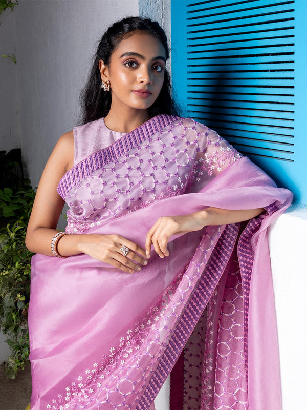 PINK WHISPER SAREE