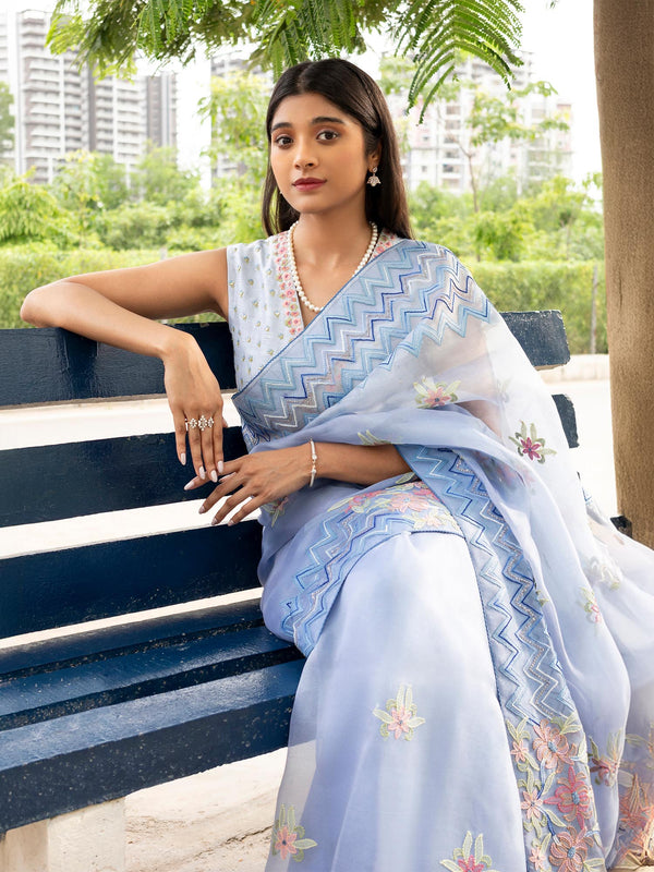 SERENE BLUE SAREE