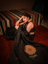 A Black Katan Silk Banarasi Saree That Redefines Glamour