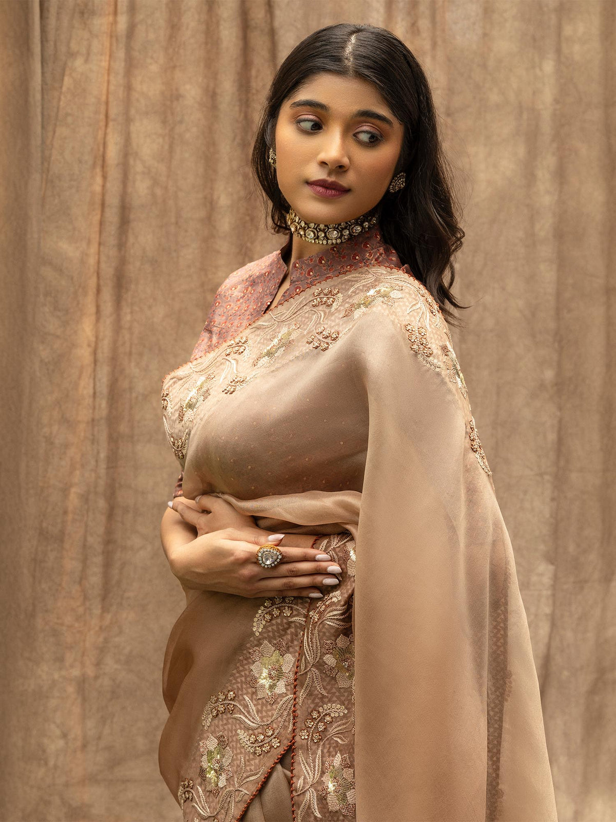 CINNAMON BLOOM SAREE
