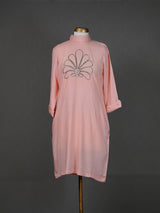 Peach Kurti with Stylish Sequins Motif and Full Sleeves