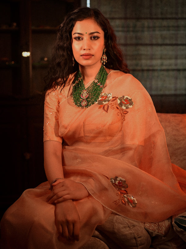 Ride Effortless Grace and Timeless Style with Organza Saree